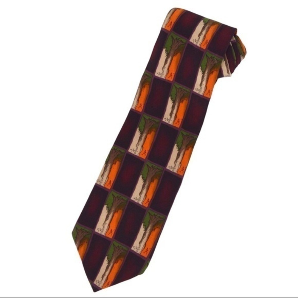 Jerry Garcia Silk‎ Tie with Tree Design